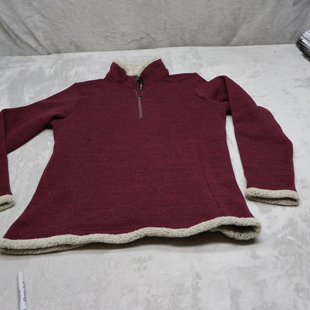 KUHL Sweatshirt Womens XL Purple Alaska 1/4 Zip Fleece Pullover Hiking Outdoor